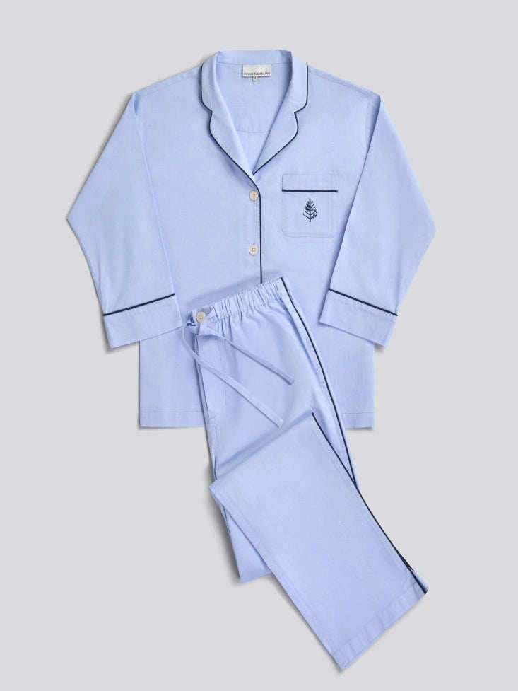 Women's Hotel Pajama Set - Oxford Blue /